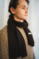 Rib-Knit Cashmere Scarf