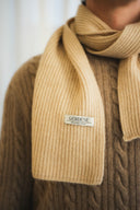 Rib-Knit Cashmere Scarf
