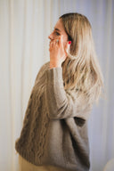 Cable Knit Poncho Sweater