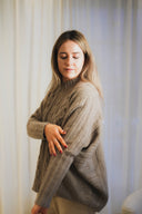 Cable Knit Poncho Sweater