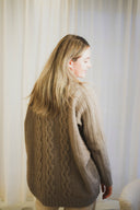 Cable Knit Poncho Sweater