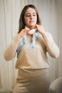 Two-Tone Edge Cashmere Shawl